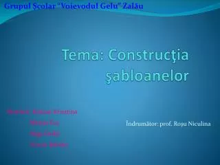 tema construc ia abloanelor