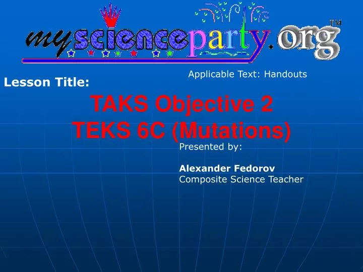 taks objective 2 teks 6c mutations