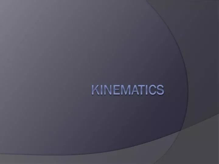 kinematics