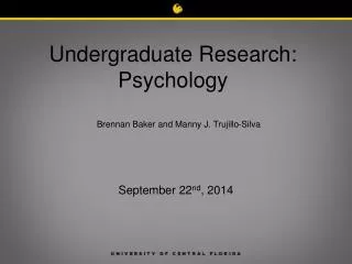 Undergraduate Research: Psychology