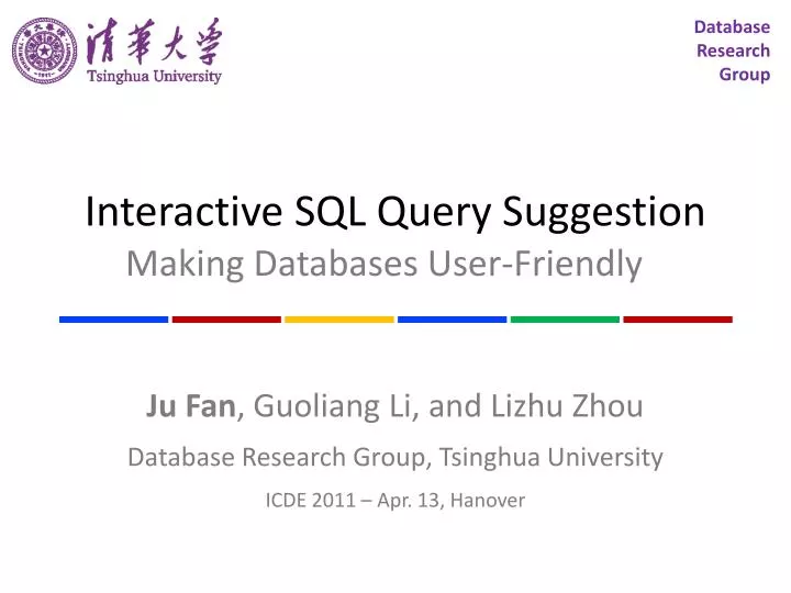 interactive sql query suggestion