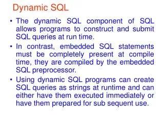 Dynamic SQL