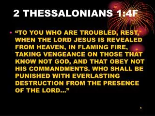 2 THESSALONIANS 1:4F