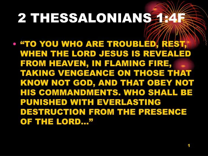 2 thessalonians 1 4f