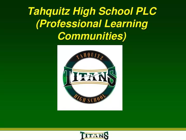tahquitz high school plc professional learning communities