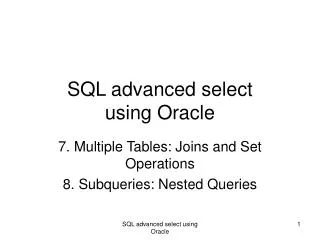 SQL advanced select using Oracle