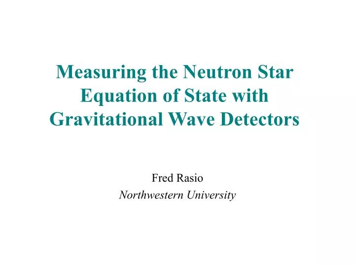 measuring the neutron star equation of state with gravitational wave detectors