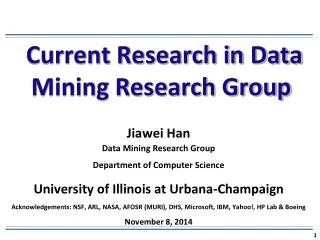 Current Research in Data Mining Research Group