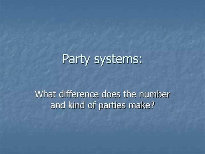 party systems