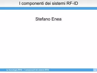 i componenti dei sistemi rf id