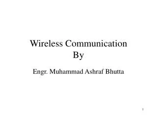 Wireless Communication By