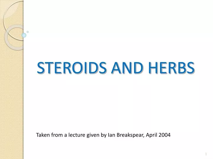 steroids and herbs