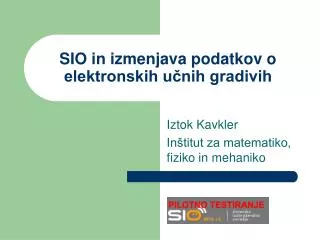 sio in izmenjava podatkov o elektronskih u nih gradivih