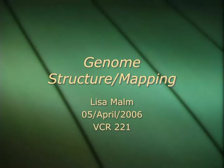 genome structure mapping
