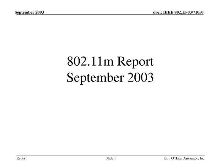 802 11m report september 2003