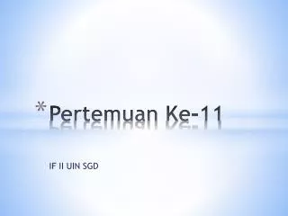 Pertemuan Ke-11