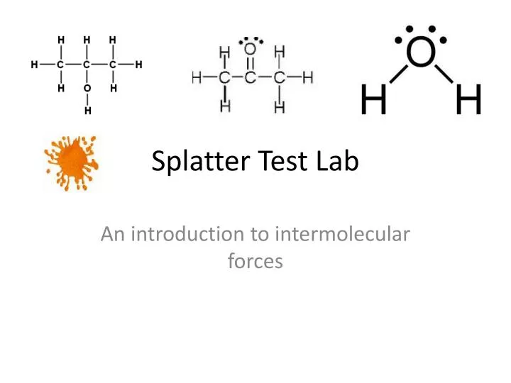 splatter test lab