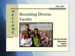 Faculty Senate Education Equity Committee
