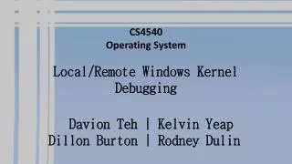 CS4540 Operating System