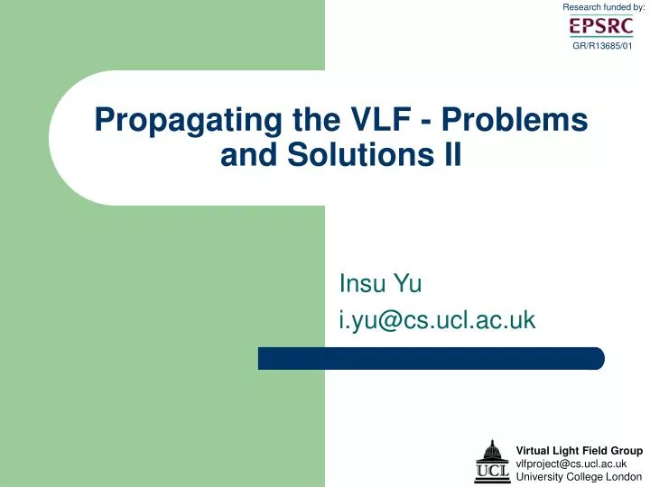 propagating the vlf problems and solutions ii