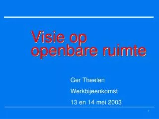 visie op openbare ruimte