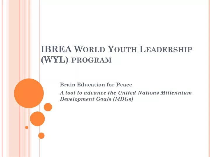ibrea world youth leadership wyl program