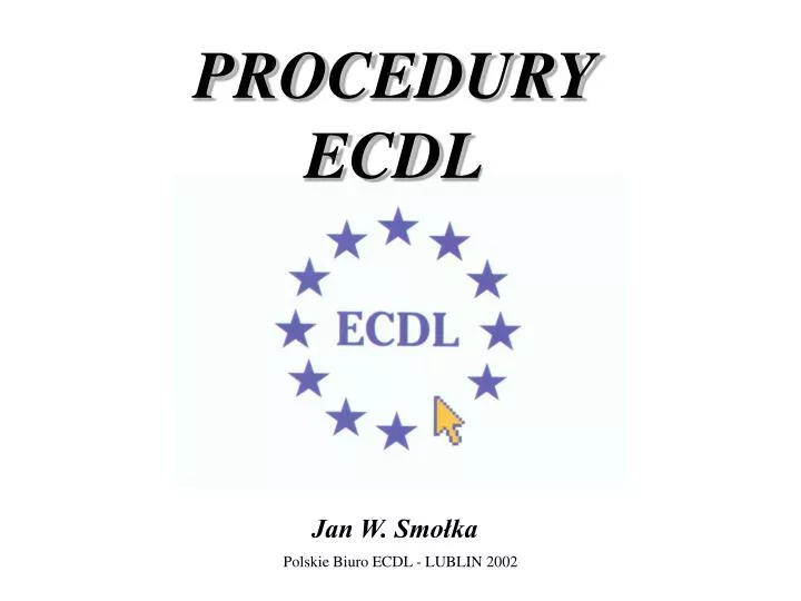 procedury ecdl