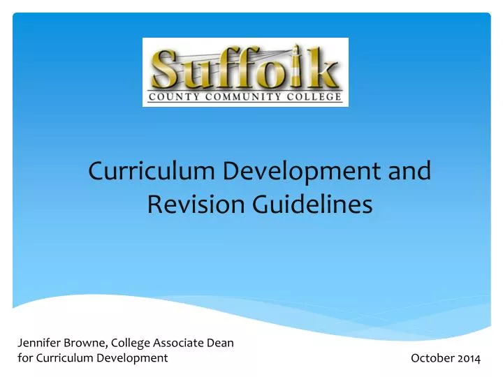 curriculum development and revision guidelines