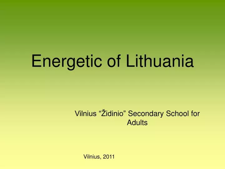 energetic of lithuania