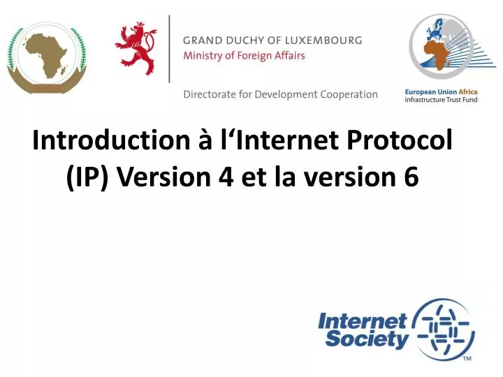 introduction l internet protocol ip version 4 et la version 6
