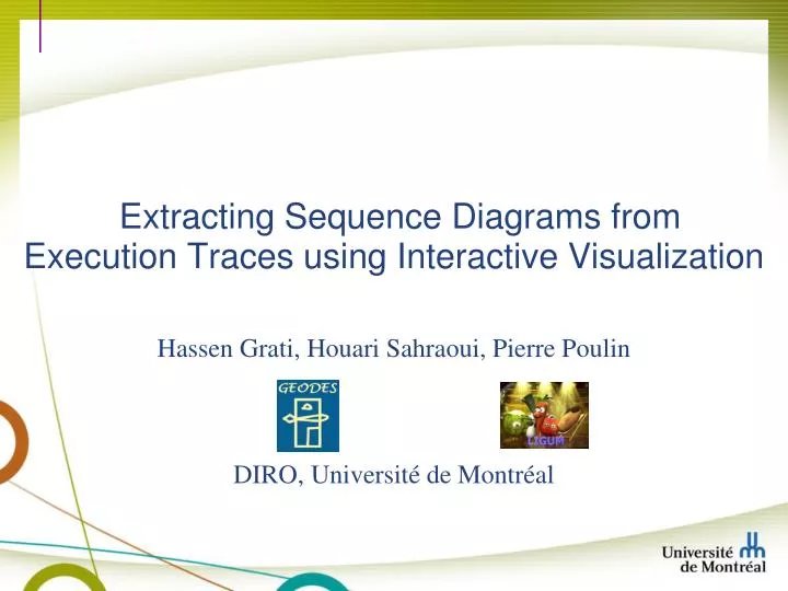 extracting sequence diagrams from execution traces using interactive visualization