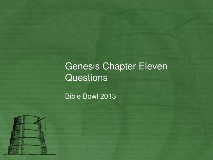 genesis chapter eleven questions