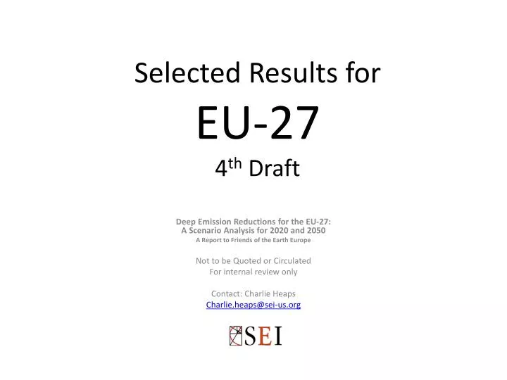 selected results for eu 27 4 th draft
