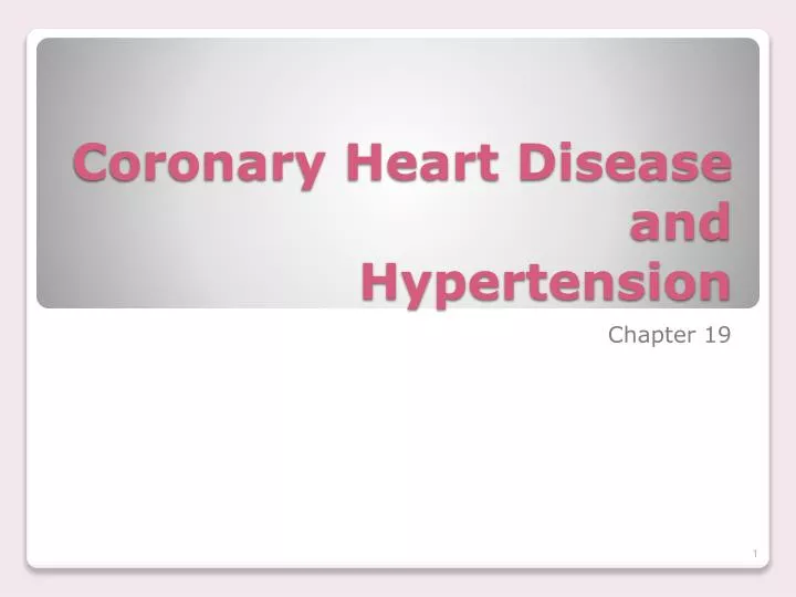 coronary heart disease and hypertension
