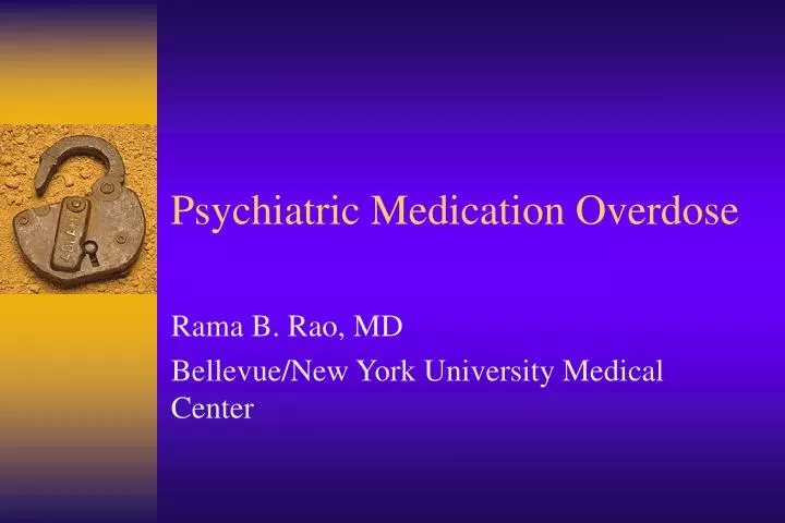 psychiatric medication overdose