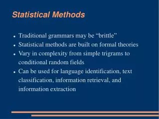 Statistical Methods