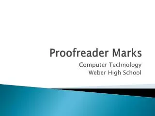 Proofreader Marks
