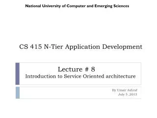 CS 415 N-Tier Application Development