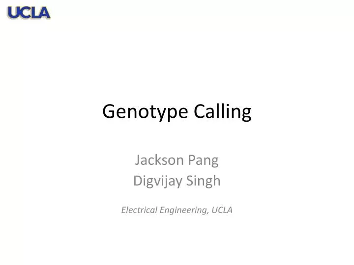 genotype calling