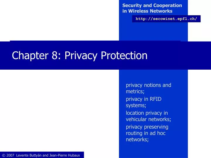 chapter 8 privacy protection