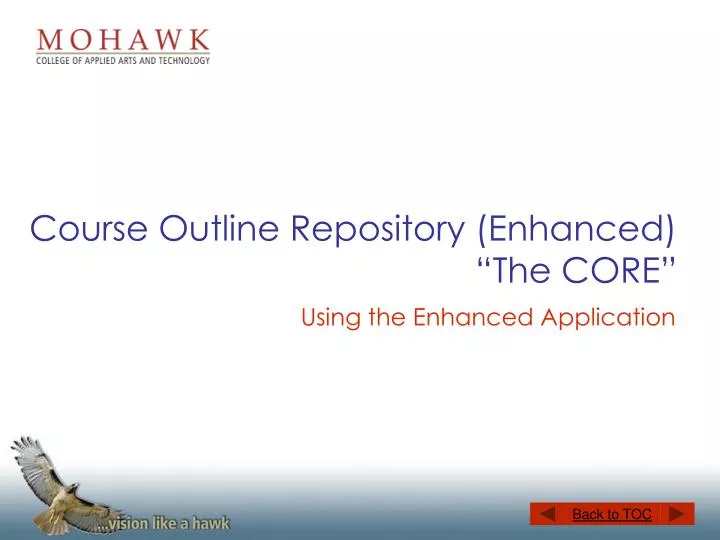 course outline repository enhanced the core