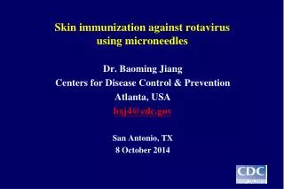 Skin immunization against rotavirus using microneedles