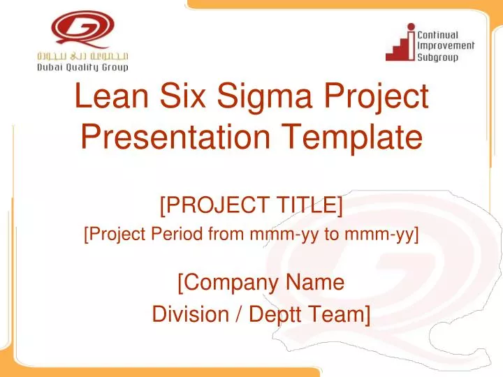 lean six sigma project presentation template
