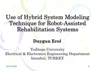 Use of Hybrid System Modeling Technique fo r Robot- Assisted Rehabilitation Systems