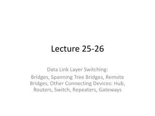 Lecture 25-26