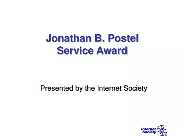jonathan b postel service award