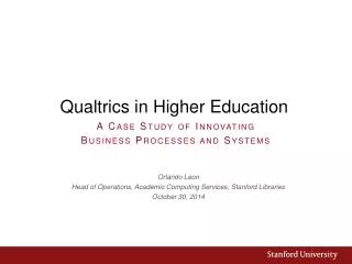 Qualtrics in Higher Education