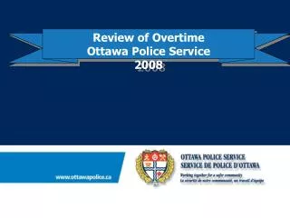 Review of Overtime Ottawa Police Service 2008