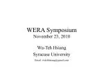 WERA Symposium November 23, 2010 - slide 1
