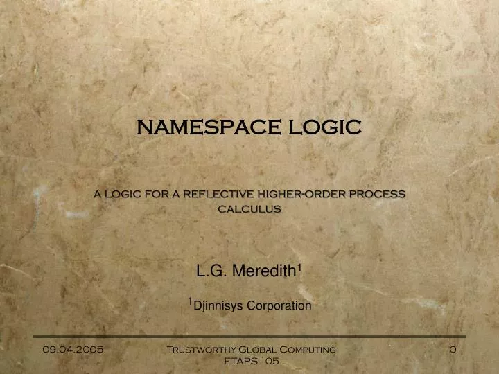 namespace logic